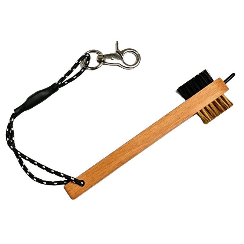 Golf Equipment To Improve Your Game - ABHS-Wood Handle Golf Club Brush With